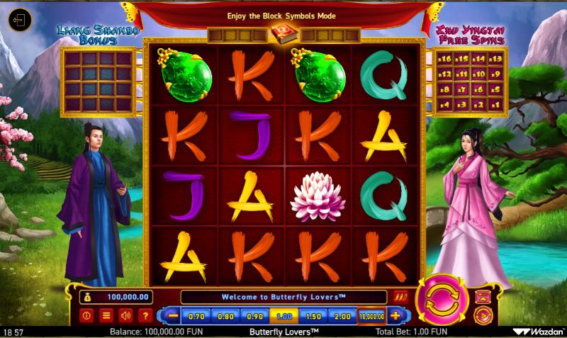 Butterfly Lovers slot game artwork