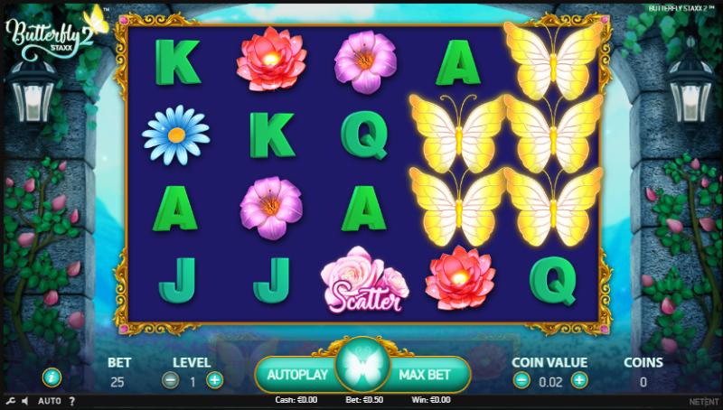 Butterfly Staxx 2 slot game artwork