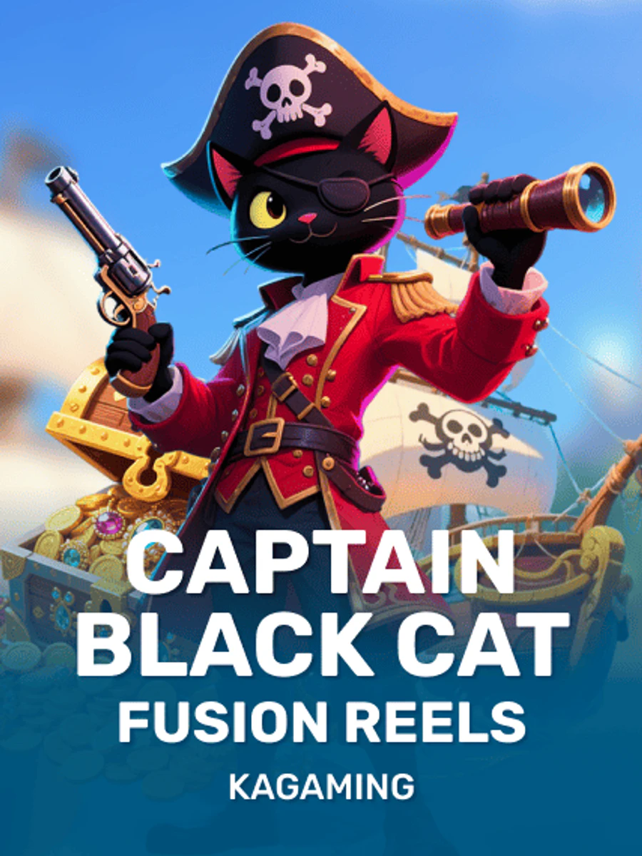 Captain Black Cat Fusion Reels slot game artwork
