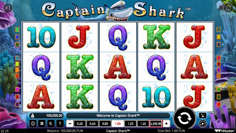 Captain Shark slot game artwork