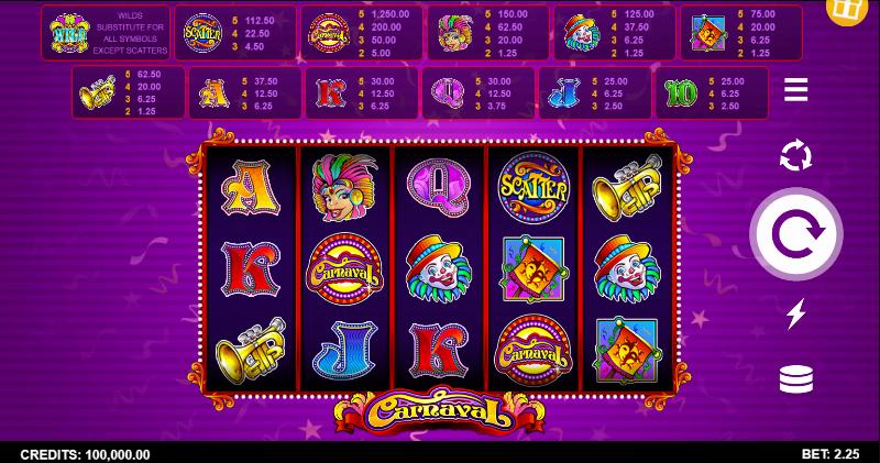 Carnaval slot game artwork