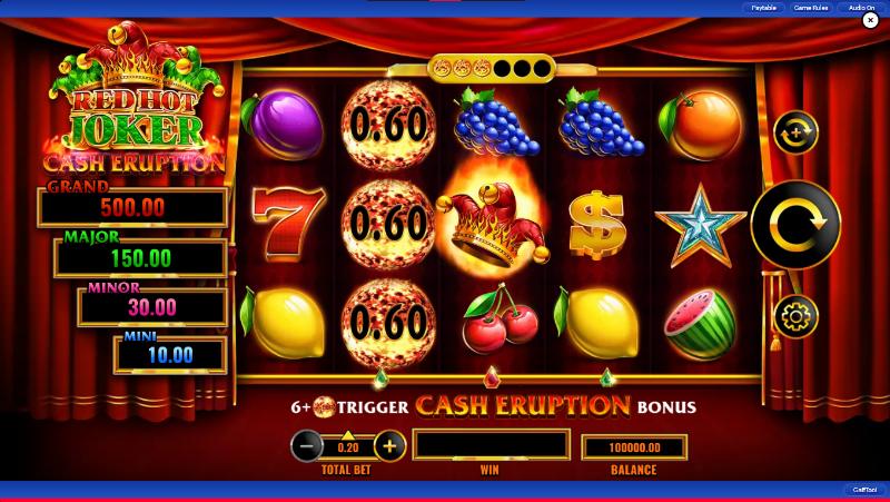 Cash Eruption Red Hot Joker slot game artwork