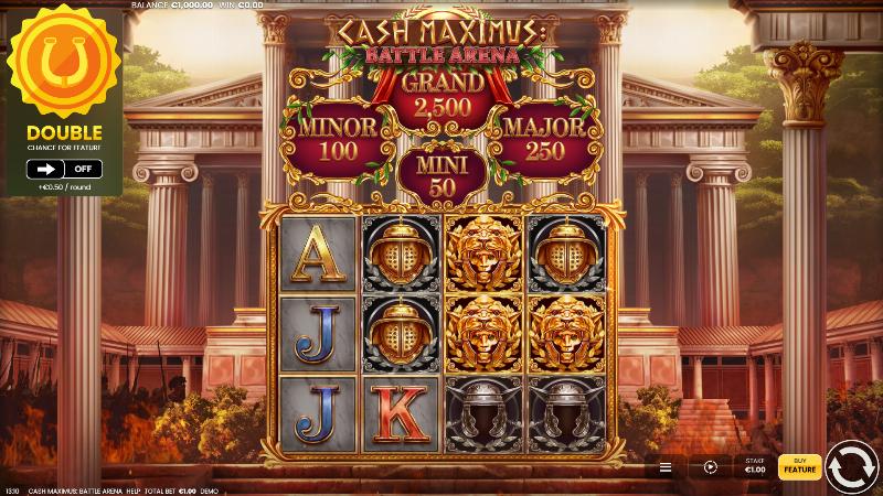 Cash Maximus: Battle Arena slot game artwork
