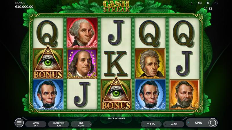 Cash Streak slot game artwork