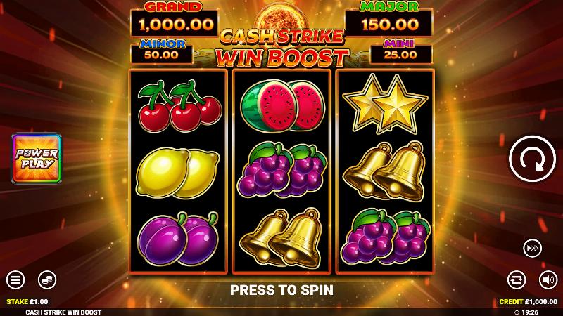 Cash Strike Win Boost slot game artwork