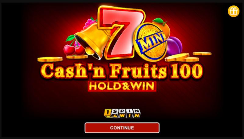 Cash’n Fruits 100 Hold & Win slot game artwork