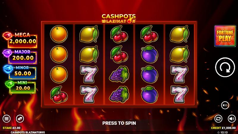 Cashpots Blazinator slot game artwork
