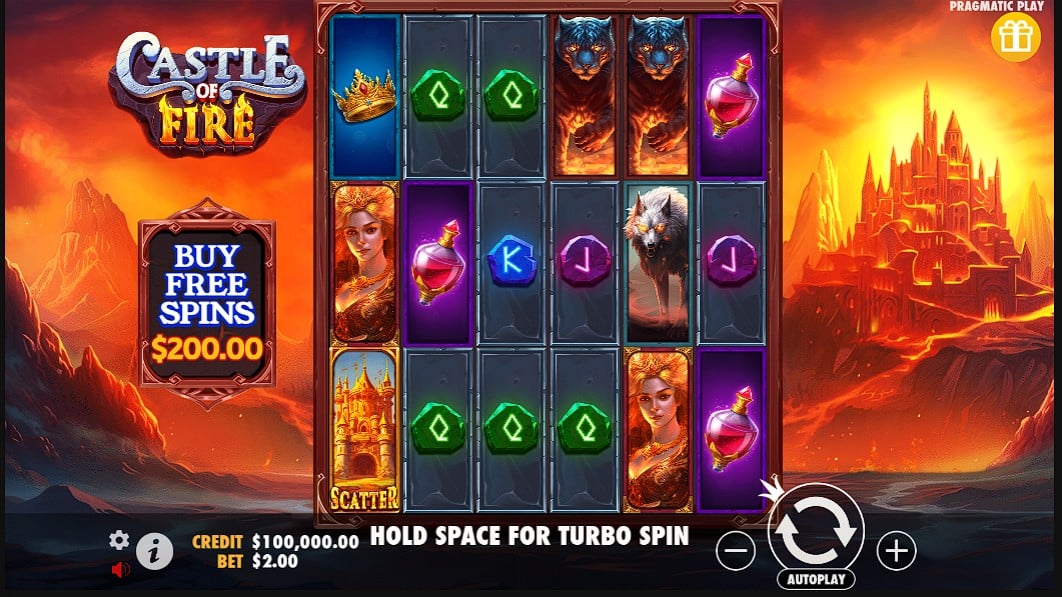 Castle Of Fire slot game artwork