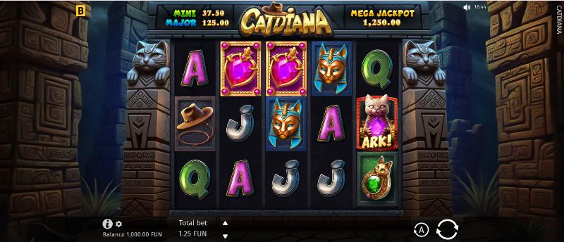 Catdiana slot game artwork
