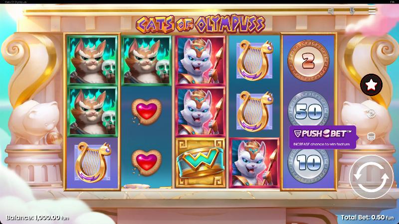 Cats Of Olympuss slot game artwork