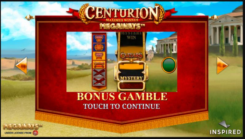 Centurion Megaways slot game artwork