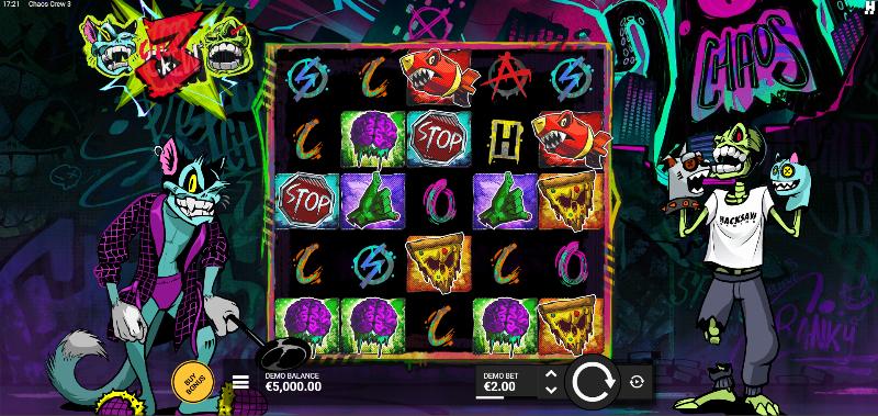 Chaos Crew 3 slot game artwork