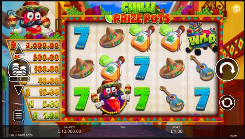 Chilli Prize Pots slot game artwork