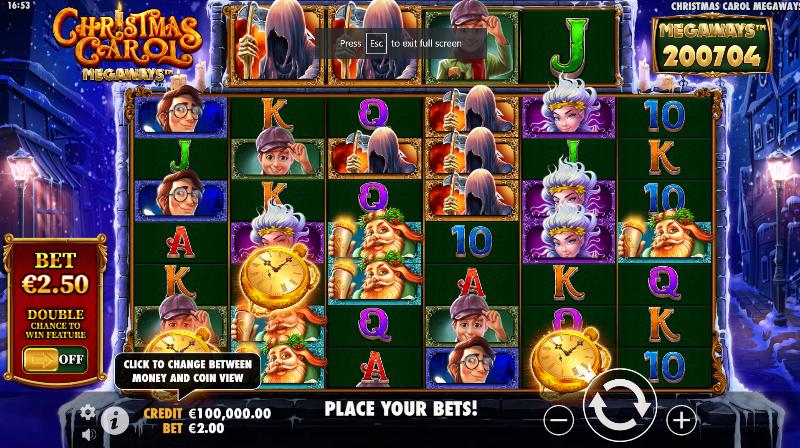 Christmas Carol Megaways slot game artwork