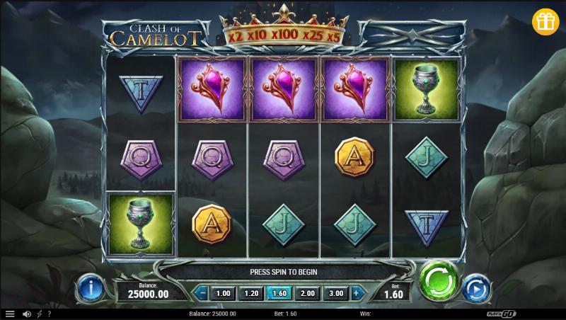 Clash Of Camelot slot game artwork