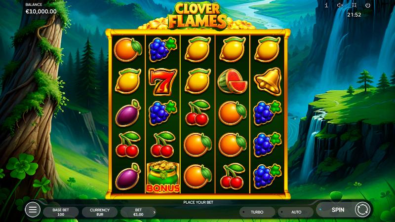 Clover Flames slot game artwork