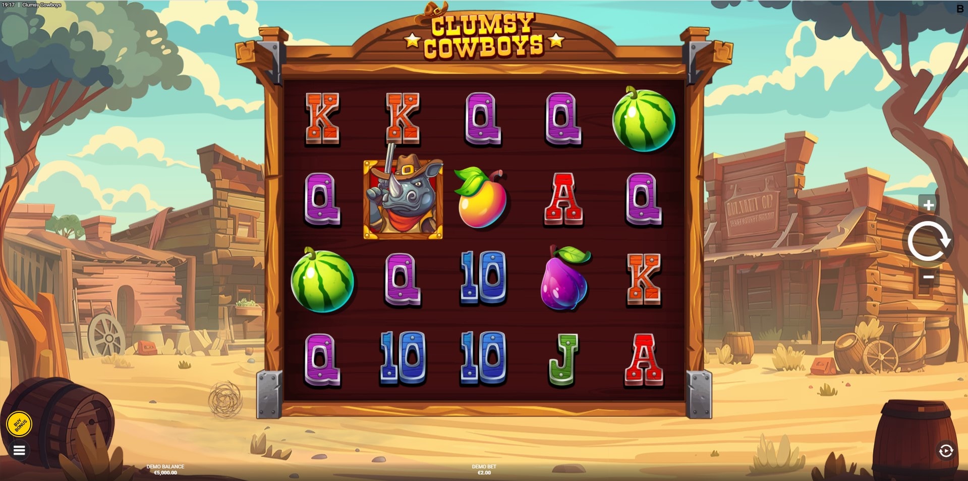 Clumsy Cowboys slot game artwork
