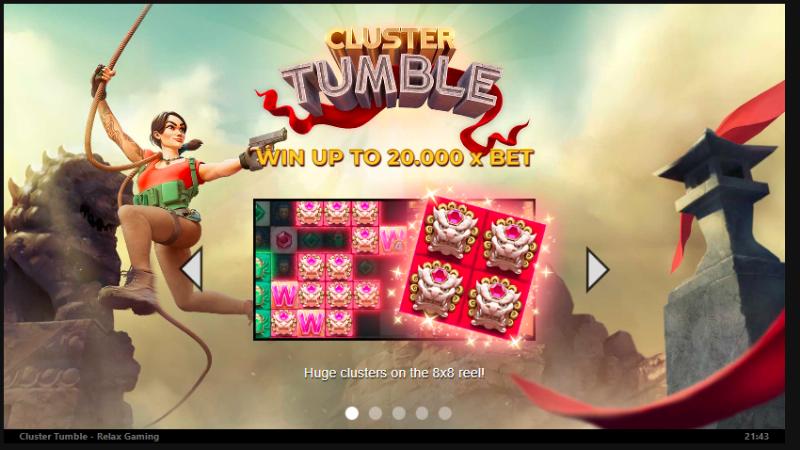 Cluster Tumble slot game artwork