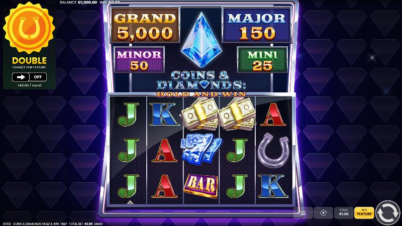 Coins And Diamonds: Hold And Win slot game artwork
