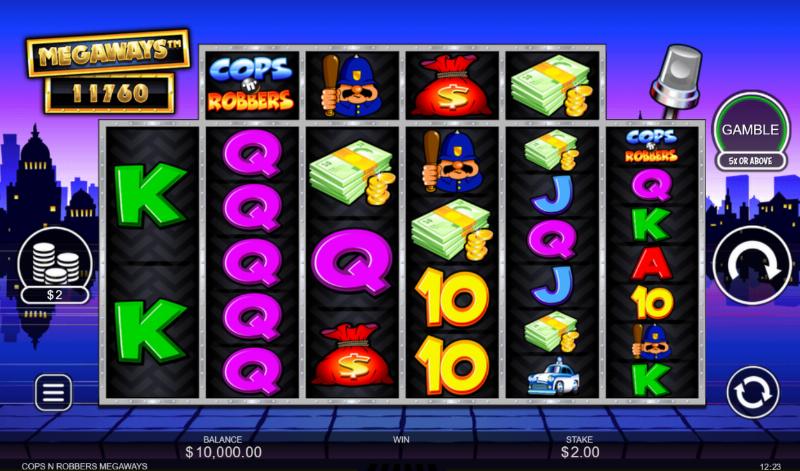 Cops And Robbers Megaways slot game artwork