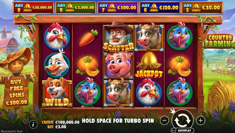 Country Farming slot game artwork