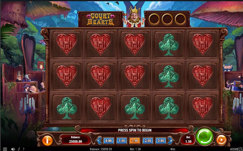 Court Of Hearts slot game artwork