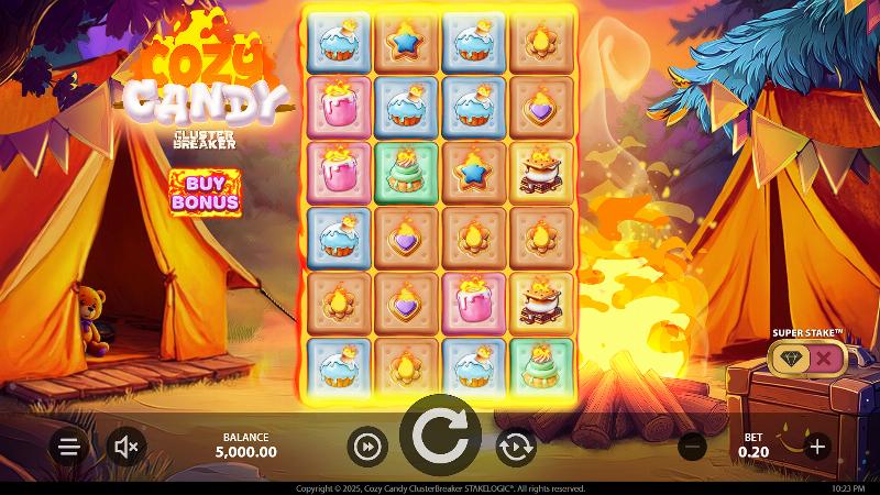 Cozy Candy Clusterbreaker slot game artwork