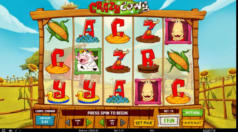 Crazy Cows slot game artwork