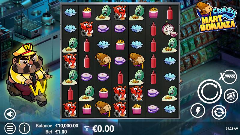 Crazy Mart Bonanza slot game artwork