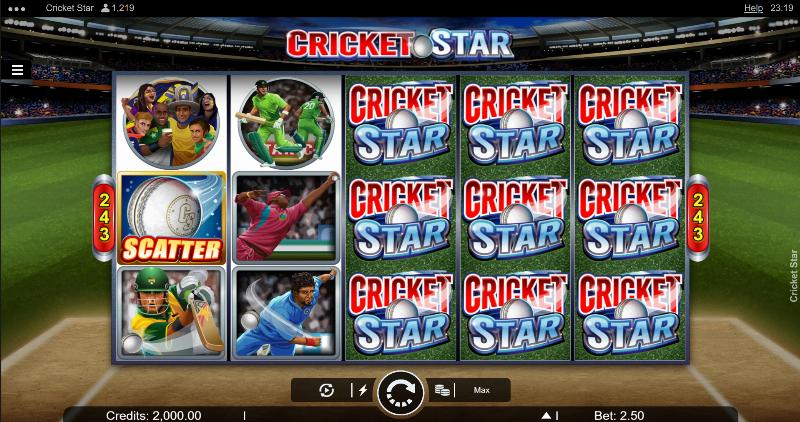 Cricket Star slot game artwork