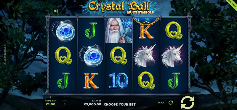 Crystal Ball Multi Symbols slot game artwork