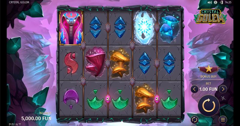 Crystal Golem slot game artwork
