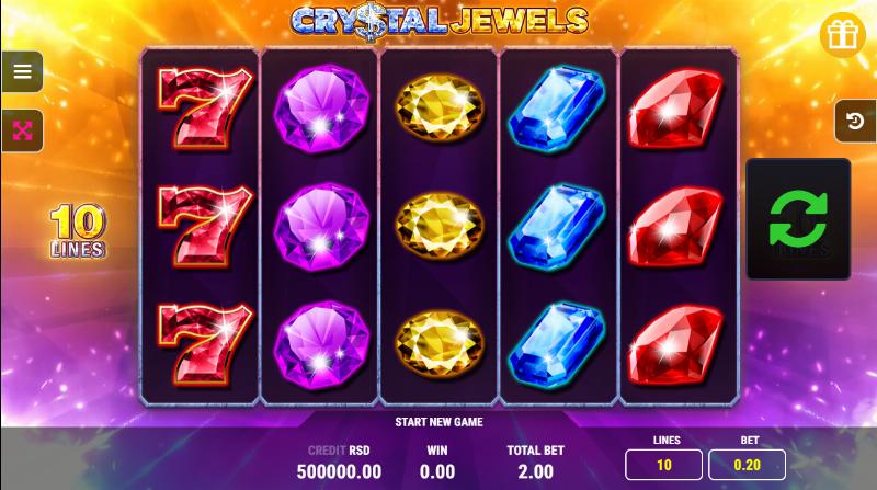Crystal Jewels slot game artwork