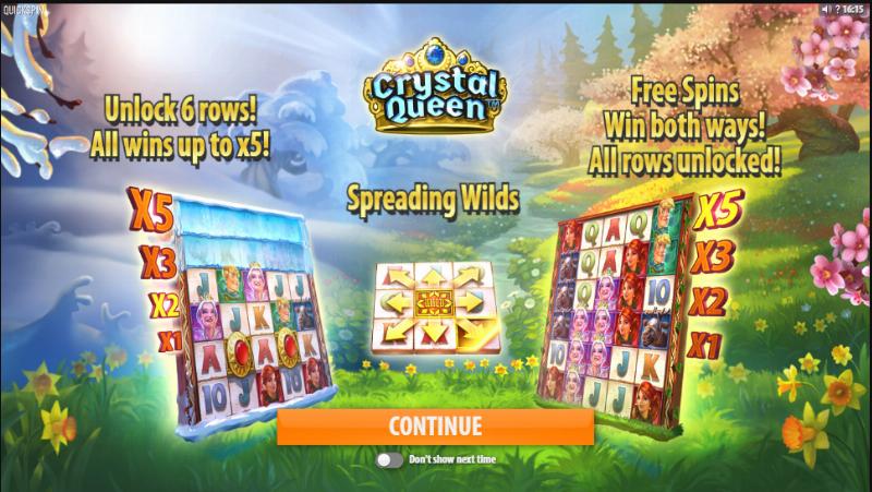 Crystal Queen slot game artwork