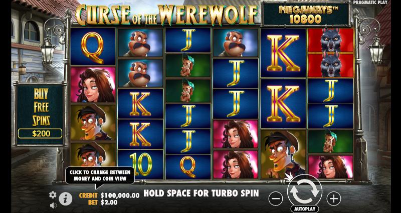 Curse Of The Werewolf Megaways slot game artwork