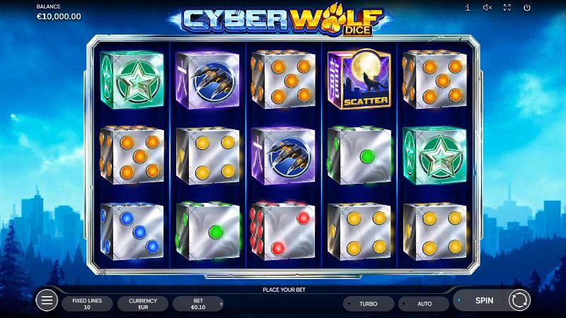 Cyber Wolf Dice slot game artwork