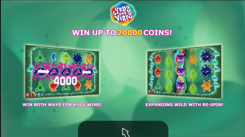 Cyrus The Virus slot game artwork
