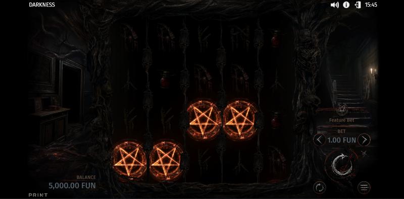 Darkness slot game artwork