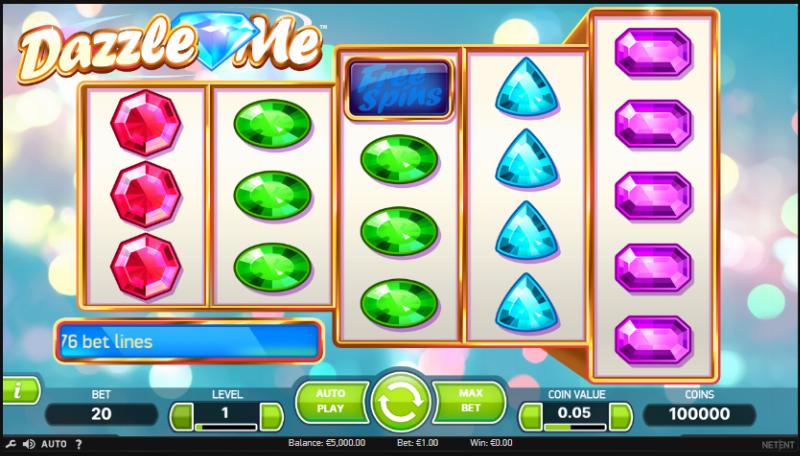 Dazzle Me slot game artwork