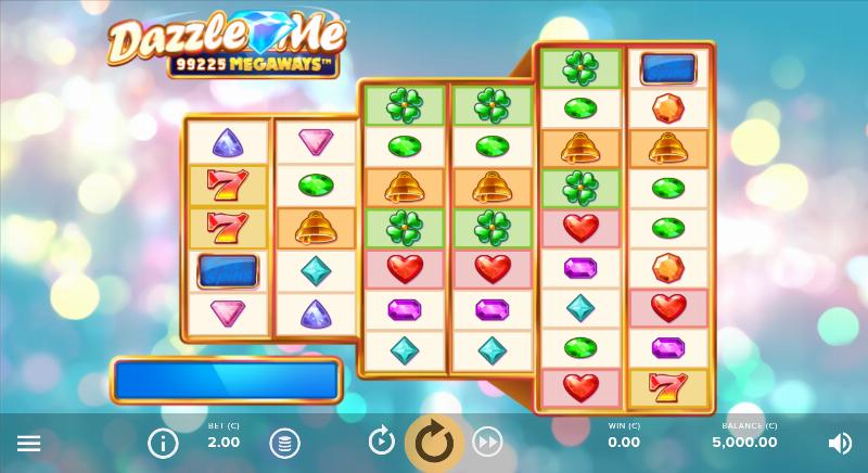 Dazzle Me Megaways slot game artwork