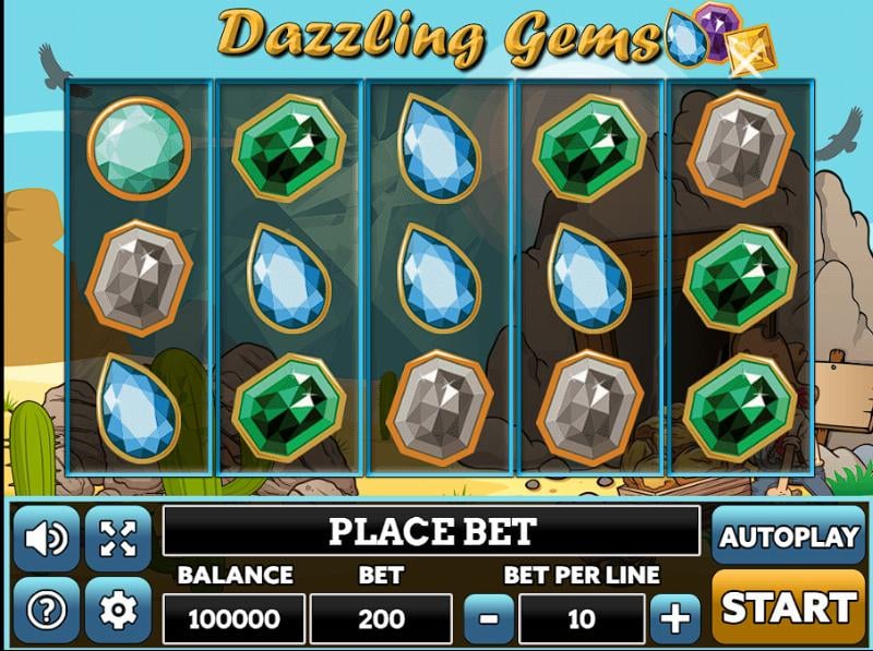 Dazzling Gems slot game artwork