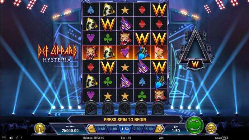 Def Leppard Hysteria slot game artwork