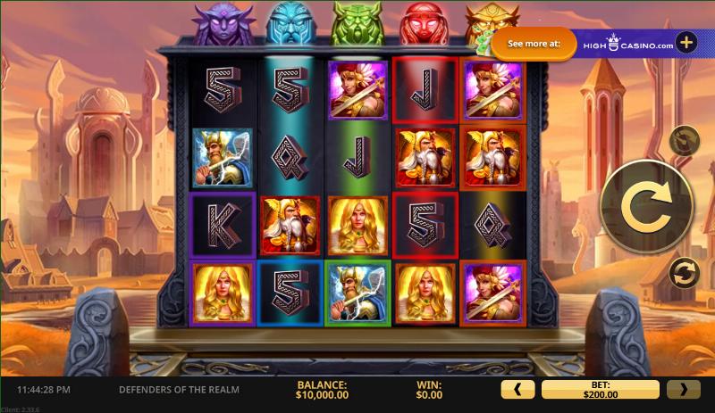 Defenders Of The Realm slot game artwork