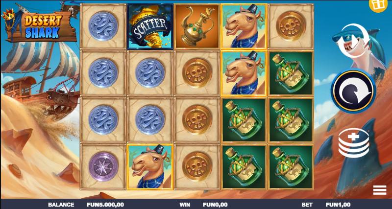Desert Shark slot game artwork