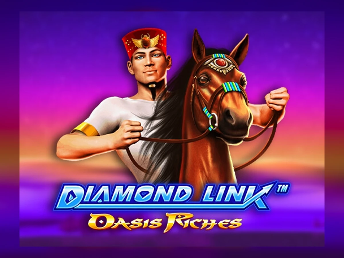 Diamond Link Oasis Riches slot game artwork