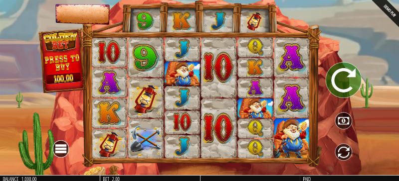 Diamond Mine Extra Gold slot game artwork