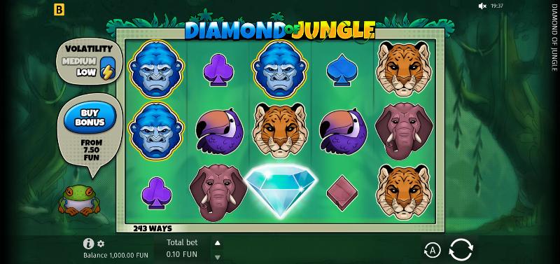 Diamond Of Jungle slot game artwork