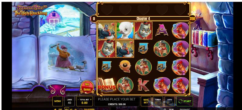 Diamond Tales: The Ugly Duckling slot game artwork
