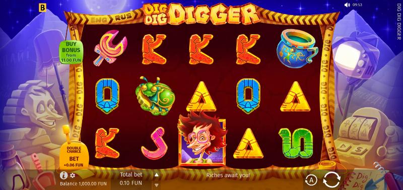 Dig Dig Digger slot game artwork