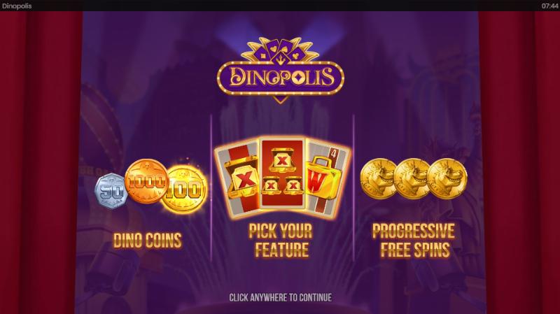 Dinopolis slot game artwork